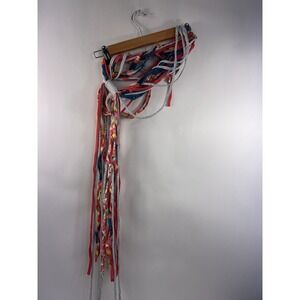 Patchington Shredded Fiona Belt Fabric Womens S Stretchy Material Org $34 Unique